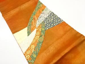 切りばめ　名物裂織り出し　開き名古屋帯（額縁仕立て）